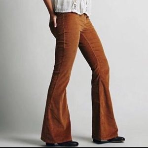 Old Navy Brown Tan Corduroy Flare Wide Leg Pants